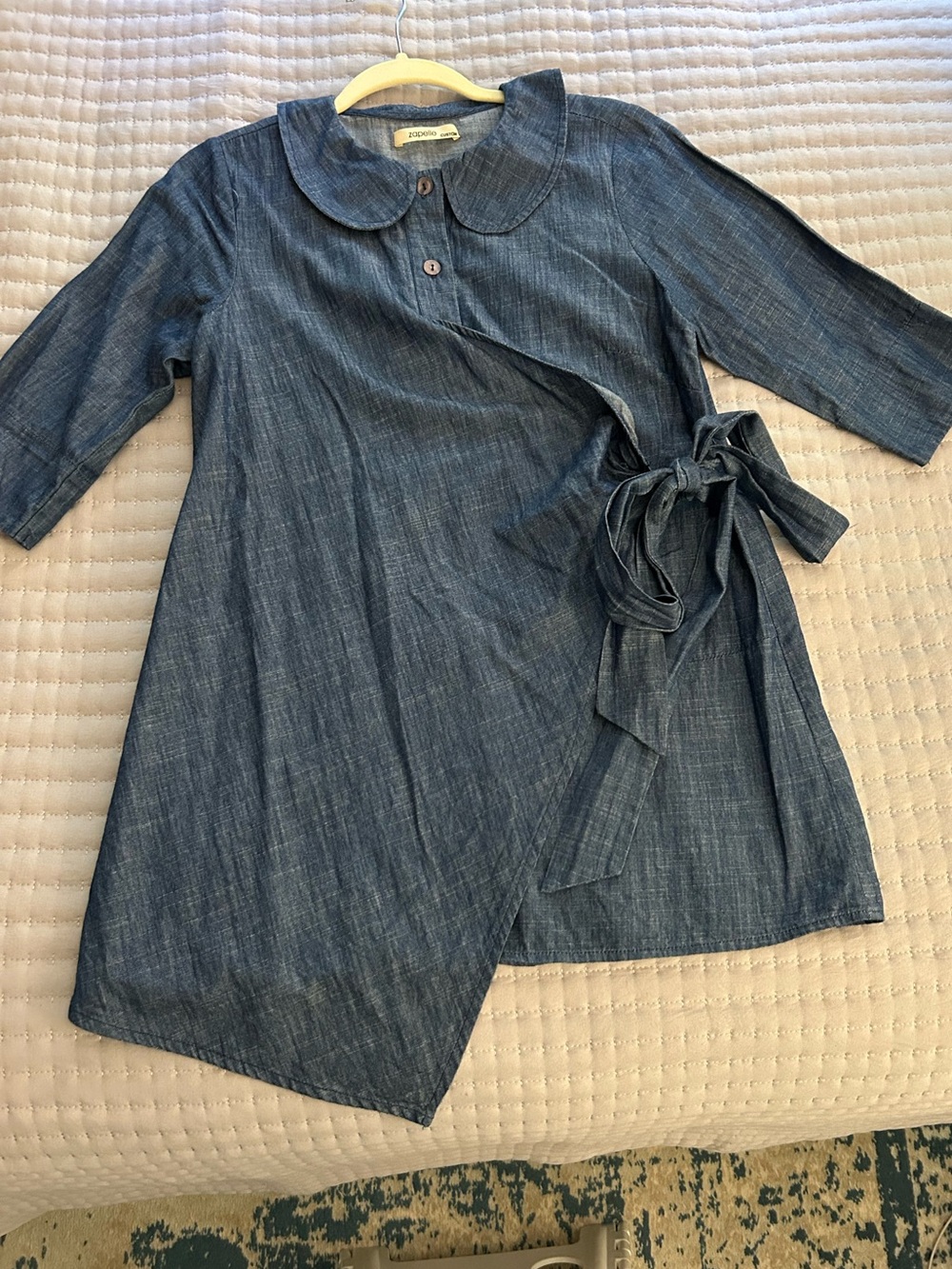Zapelle Custom (eShakti) Chambray Wrap Tunic Women's Size M